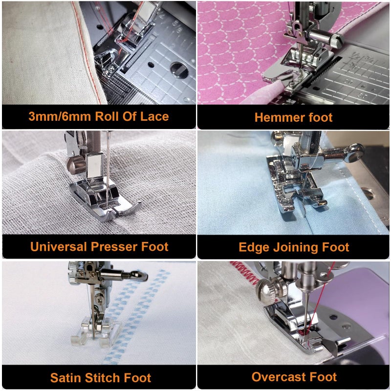Kungfuking Sewing Machine Presser Feet Set 42 Pcs for Brother, Babylock, Singer, Janome, Elna, Toyota, New Home, Simplicity, Necchi, Kenmore, and Most of Low Shank Sewing Machines - Image 5